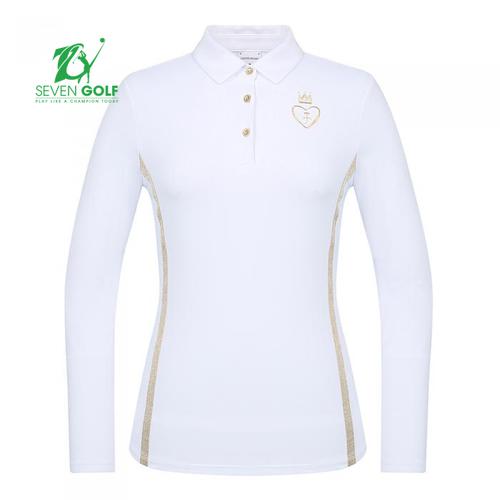 ÁO THUN GOLF POLO NỮ DÀI TAY CASTELLBAJAC BG8FTS508 WH