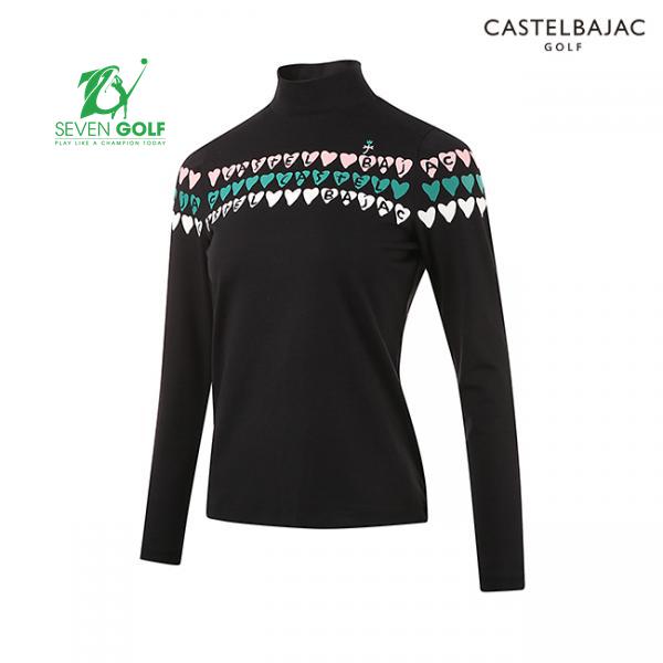 ÁO THUN GOLF POLO NỮ DÀI TAY CASTELLBAJAC BG8WTL701 BK