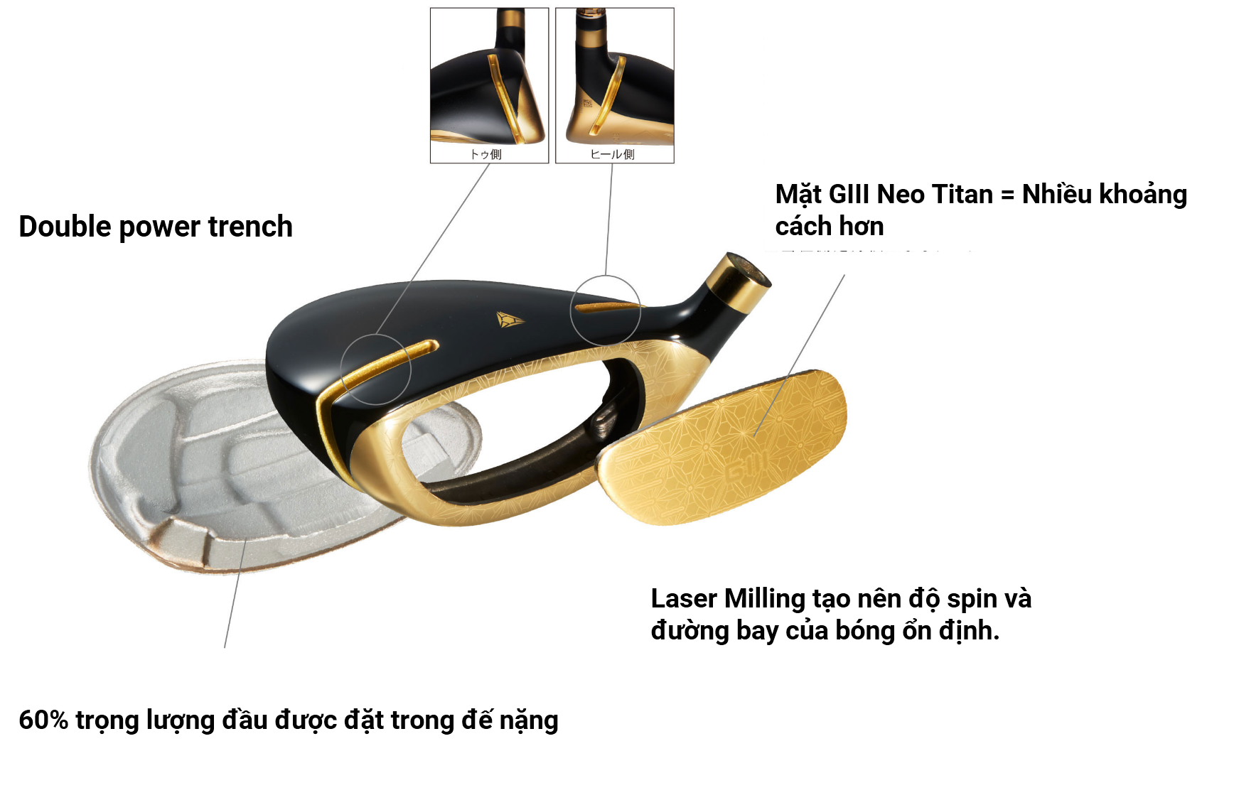 Gậy Driver GIII Daiwa V8 HR HIGH REPULSION TRENCH