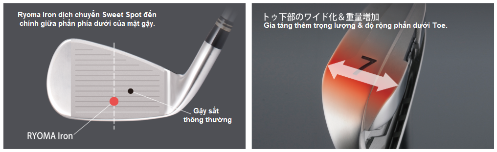 GẬY IRON RYOMA GOLF TOUR AD SHAFT S (#6-9, P,A, S)