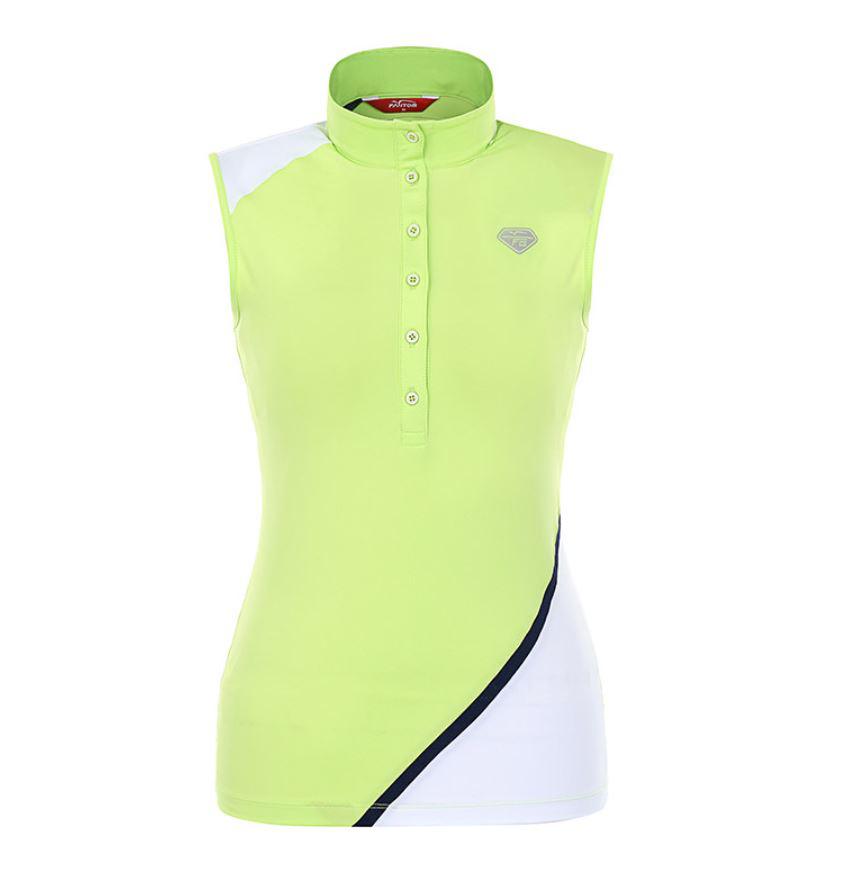 Áo golf nữ ba lỗ có cổ Fantom 22182TL171 GR/NEON