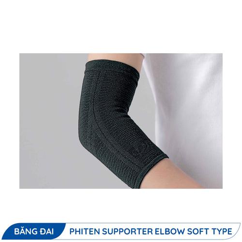 BĂNG KHỦY TAY PHITEN SUPPORTER ELBOW_SOFT TYPE BLACK