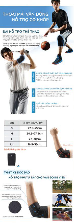 BĂNG KHỦY TAY PHITEN SPORT SUPPORTER ELBOW AP153003 / AP153004 / AP153005