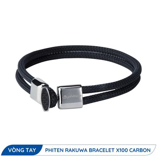 VÒNG TAY PHITEN RAKUWA BRACELET X100 CARBON SILVER TG635025 / TG635027 / TG635125 / TG635127