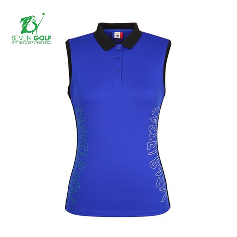 Áo golf nữ ba lỗ Castelbajac BG0M-TN704 R/Blue